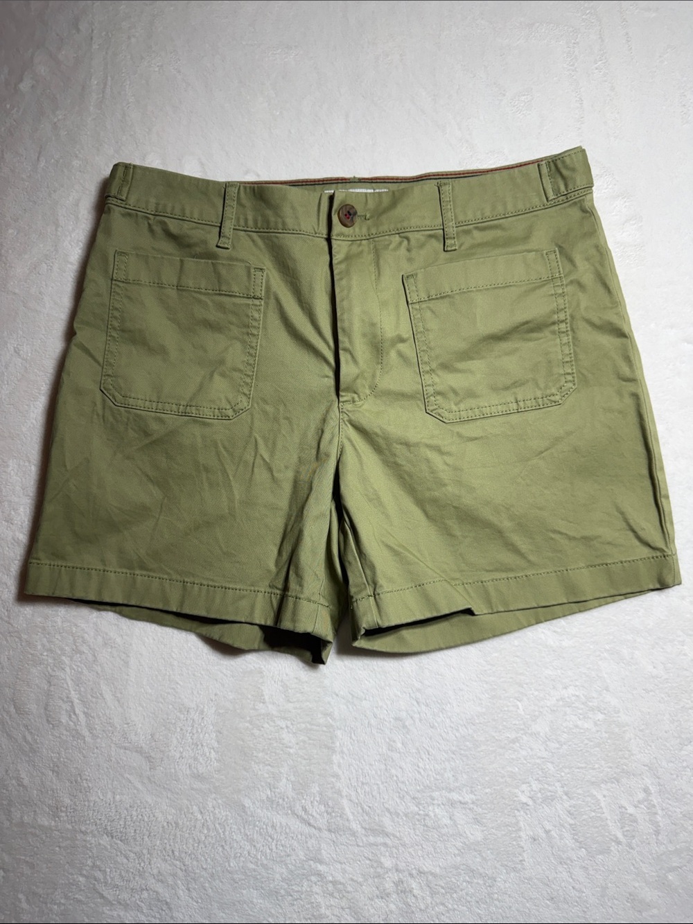 Tommy Hilfiger Olive Green Cotton Twill Shorts